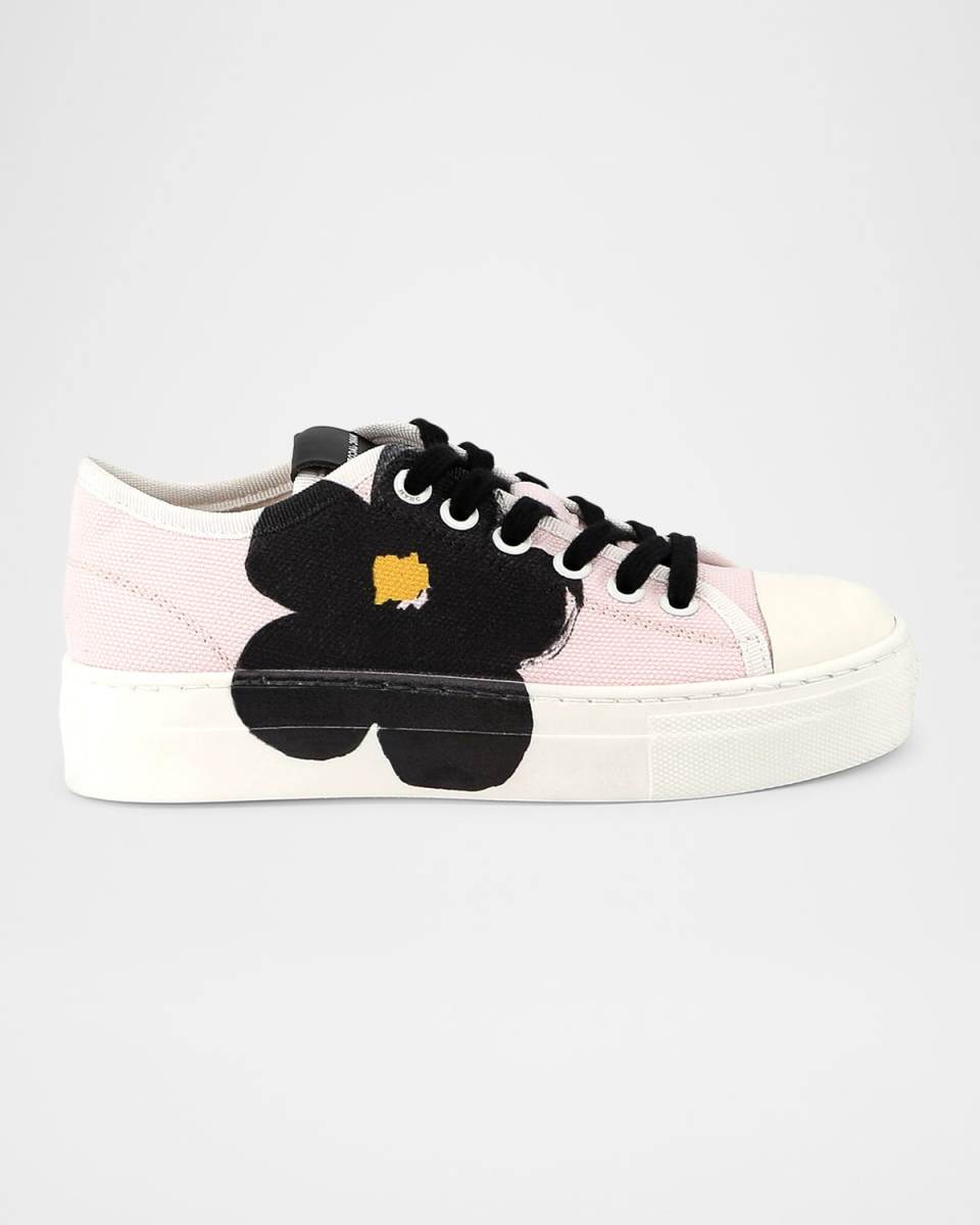 Girl's Flower-Print Low-Top Sneakers, Toddlers/Kids